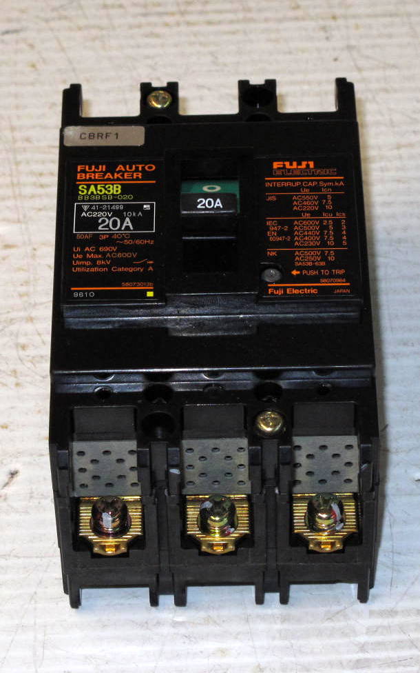 Fuji Electric Auto Breaker Sa B A Circuit Breakers Bmi Surplus